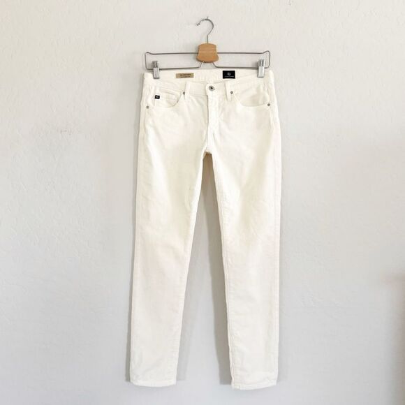 NEW AG The Stevie Ankle Corduroy Pants in Winter White Size 26 R - Picture 2 of 12